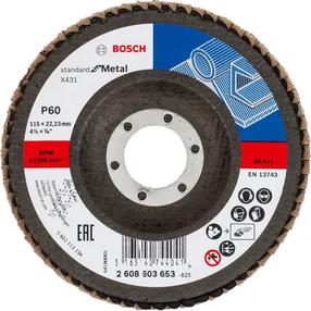 Slīpēšanas disks Bosch X431, 115 mm x 22.23 mm