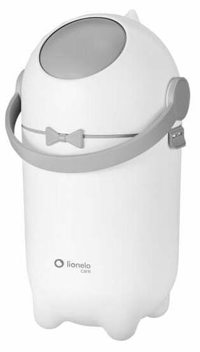 Lietoto autiņu konteiners Lionelo Purebin, 10 l, balta krās.