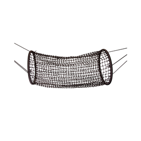 Vaikų žaidimų aikštelės priedas, pakabinamas virvinis tunelis 4IQ, 210 cm x 90 cm x 90 cm, juoda sp.