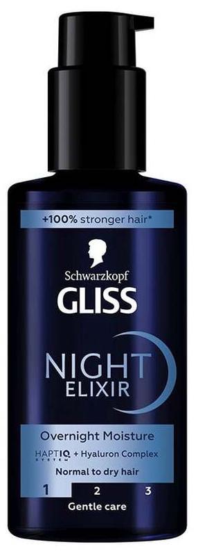 Сыворотка для волос Schwarzkopf Gliss Night Elixir, 100 мл
