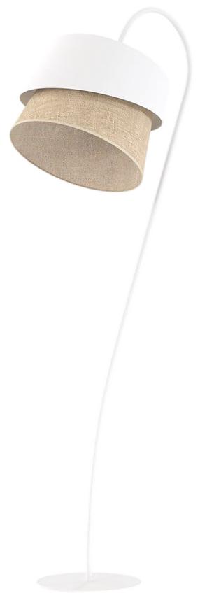 Stāvlampa Emibig Canva LP1, 15 W, E27, brūna krās./balta krās.