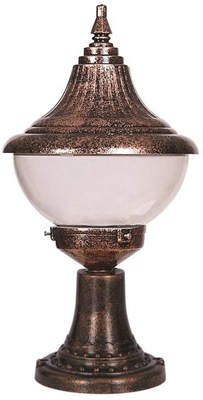 Brīvi stāvošs āra gaismeklis Opviq BSU-68207-BKR-M1, 60W, E27, IP65, brūna krās., 27 cm x 50 cm