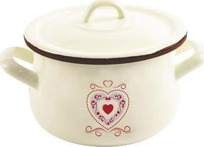 Puodas Orion Heart, Ø16 cm, 2.3 l, balta sp.