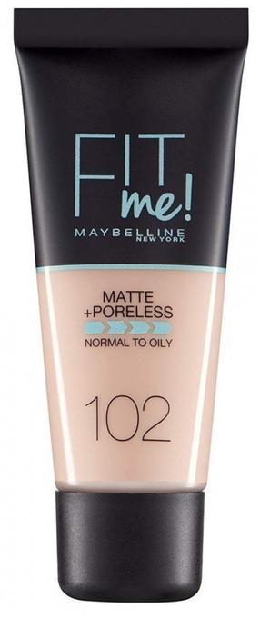 Grima bāze Maybelline Fit Me! Matte+Poreless, fair ivory krās., 102, 30 ml