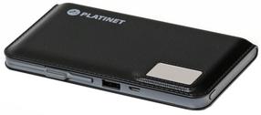 Lādētājs-akumulators (Power bank) Platinet Luxury Leather, 1200 mAh, melna krās.