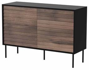 Kumode Cama Cortina, melns krās./valriekstu krās., 81 cm x 120 cm x 40 cm