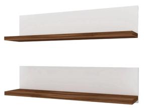 Sieninė lentyna Kalune Design, balta sp., 15 cm x 60 cm x 13 cm