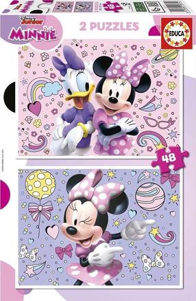 Dėlionė Educa Minnie Mouse, 20 cm x 28 cm, 96 vnt., įvairių spalvų