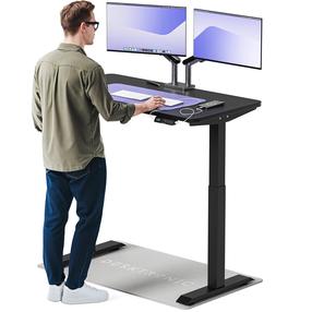 Arvutilaud reguleeritava kõrgusega Desktronic HomeOne, 120 cm x 60 cm, 72 - 119 cm, must v.