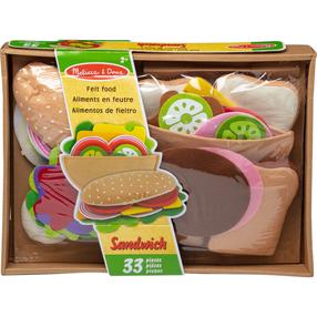 Žaisliniai virtuvės reikmenys, sumuštinis Melissa & Doug Felt Food, įvairių spalvų
