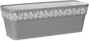 Gėlių lovelis Stefanplast Gaia 88801, plastikinis, 50 cm x 18 cm, pilka sp.