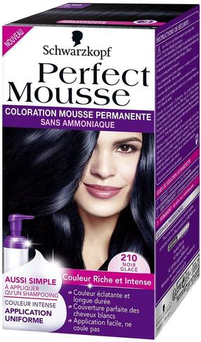 Plaukų dažai Schwarzkopf Perfect Mousse, noir glace sp., Noir Glace 210, 35 ml