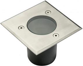 Įleidžiamas lauko šviestuvas GTV Alfa-K Mini 06, 10W, GU10, IP67, aliuminio sp./juoda sp., 10 cm x 8 cm