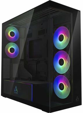 Arvuti korpus Arctic Xtender VG Mirror Black, must v.