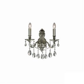 Светильник настенный Ideal Lux Gioconda AP2 Argento, E14, 2 x 40 Вт, прозрачный цв. / серебристый цв.