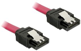 Vads Delock SATA 7-pin male, SATA 7-pin male, 0.5 m, sarkana krās.