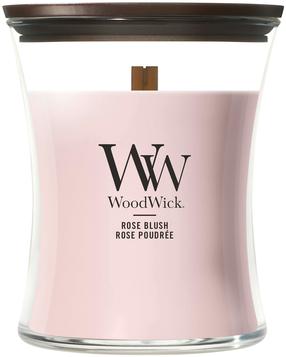 Žvakė, aromatinė WoodWick Rose Blush, 50 - 65 h, 275 g, rožinė sp.