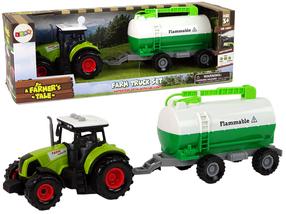  Žaislinis traktorius Lean Toys A Farmers Tale 15220, balta sp./juoda sp./žalia sp.