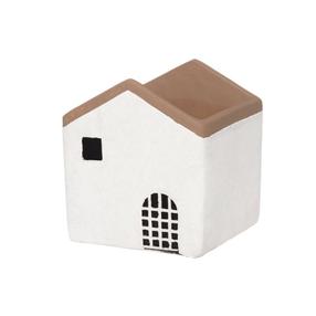 Puķu pods 4Living 643537, cementa, Ø 18 cm, balta krās./bronzas krās.