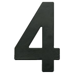 Durvju numurs "4" Haushalt MB-4, 14.5 cm x 9.3 cm, metāls/dzelzs, matēta melna krās.