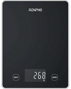 Elektroninės virtuvinės svarstyklės Renpho Calibra 1l Smart Nutrition, juoda sp.