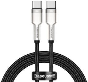 Laidas Baseus CATJK-C01, USB-C, 100 cm, sidabro sp./juoda sp., 100 W
