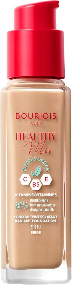 Šķidrā grima bāze Bourjois Paris Healthy Mix, 54n beige, 30 ml
