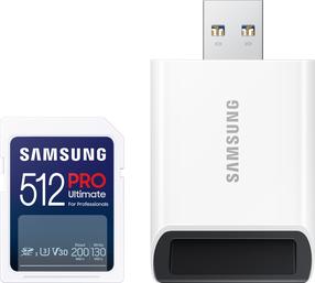 Atmiņas karte Samsung Pro Ultimate, 512 GB, 200 Mb/s - 130 Mb/s