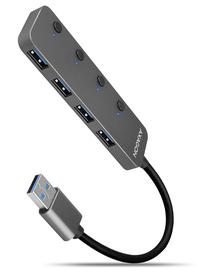 USB sadalītājs Axagon HUE-MSA, pelēka krās.