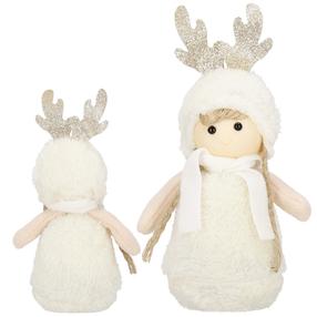Kalėdinė dekoracija, "Lėlė" Springos Doll CA1002, 20 cm, balta sp.