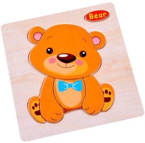 Puidust pusle Jokomisiada Bear ZA2528, 14.5 cm x 15 cm, mitmevärviline