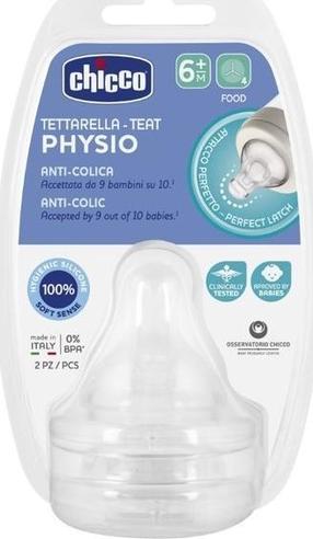 Пустышка для бутылочки Chicco Physio, 6+ мес.
