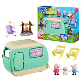Набор фигурок, c аксессуарами Hasbro Peppa Pig Three Little Piggies Caravan, 9 шт., многоцветный