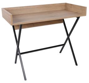 Rašomasis stalas Kalune Design Miguel, 100 cm x 50 cm, 89 cm, ąžuolo sp./juoda sp.