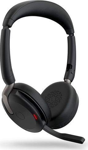 Bezvadu austiņas Jabra Evolve2 65 Flex, melna krās.