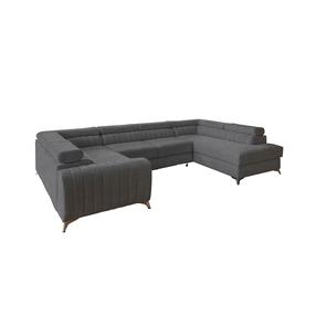 Kampinė sofa Louis Vero 4, pilka sp., dešininė, 202 x 347 cm x 92 cm