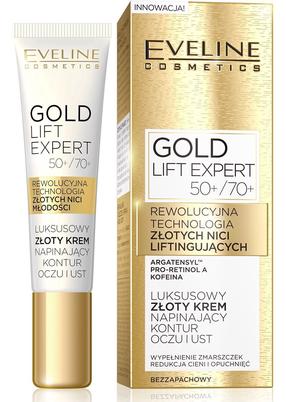 Крем для глаз Eveline Gold Lift Expert, 15 мл, 70+