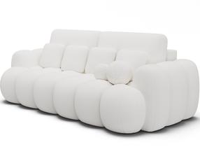 Sofa-lova Cotonn Paolli, balta sp., 256 x 119 cm x 105 cm