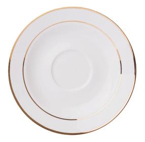  Puodelio lėkštutė Ambition Aura Gold, aukso sp./balta sp.