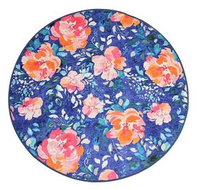 Vonios grindų kilimėlis Foutastic Flowers 359CHL1667, įvairių spalvų, 100 cm x 100 cm, Ø 100 cm