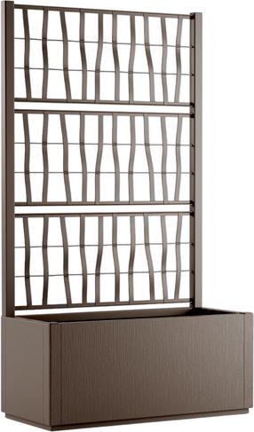 Gėlių lovelis Stefanplast Ethica 68603, plastikinis, 80 cm x 36 cm, ruda sp.