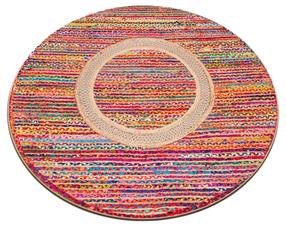 Paklājs Conceptum Hypnose Colored Jute 287CHL1967, daudzkrāsaina, 100 cm x 100 cm