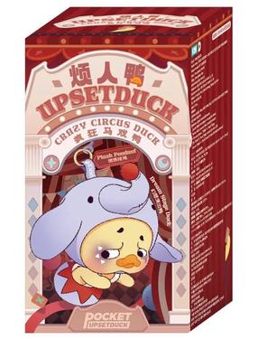 Pliušinis žaislas, raktų pakabukas Crazy Circus Upsetduck, (spalva/dizainas parenkami atsitiktine tvarka), 13 cm