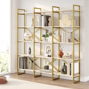 Pastatoma lentyna Kalune Design VG6 956LCS1424, aukso sp./balta sp., 175 cm x 170 cm x 30 cm