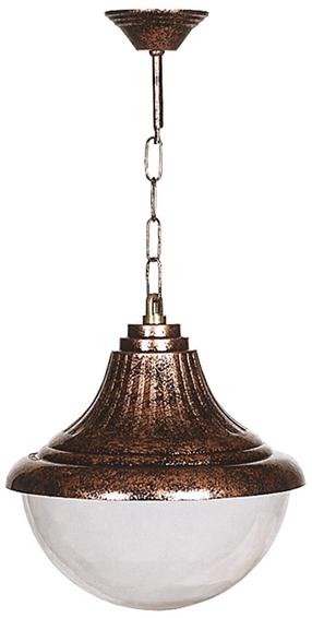Lauko pakabinamas šviestuvas Opviq BFE-68207-BKR, 60W, E27, IP65, ruda sp., 27 cm x 60 cm