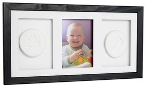Komplektas rankų/kojų antspaudų kūrimui Odcisk Bobasa Baby Handprint Frame with Triple Frame Na