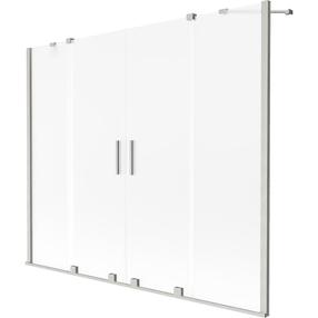 Dušo sienelė Mexen Velar Duo, 190 cm x 150 cm, skaidri sp./matinio nikelio sp./matinis