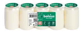 Küünlatäidis Bolsius, 48 h, 5 tk, valge v.