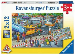 Пазл 2in1 Ravensburger Road Construction Site, 18 см x 26 см, 24 шт., многоцветный