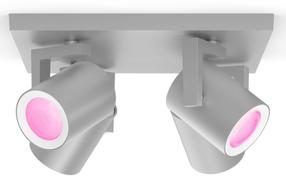 Išmanusis šviestuvas nukreipiamasis Philips Hue Argenta 915005762601, GU10, 4 x 5.7 W, aliuminio sp. / aliuminio sp.